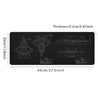 F-22A Raptor Blueprint Large Mouse Pad - Non-Slip Rubber Base, HD Printing, Smooth Surface for Gaming, Office, and Anime Use, Extended Desktop Mat with Detailed Aircraft Design, Gaming Mouse Pad