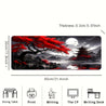 [Japanese Landscape Mouse Pad] 1pc Extra Large Traditional Japanese Landscape Mouse Pad - 23.6 x 13.7 Inches, Durable Rubber Base, Non-Slip, HD Printed with Vintage Edo Office & Gaming Design, Ideal Gift for Gamers and Office Use