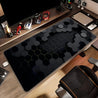Extra-Large Hexagonal Black & Red Moon Design Gaming Mouse Pad - Durable Rubber Base, Surface - Ideal for Desk Decor, Study, Office - Perfect Gift for Gamers, Mouse Pads for Desk