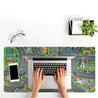 1pc Cartoon City Street Large Mouse Pad - Ultra-Smooth Desk Mat with Stitched Edges, Non-Slip Waterproof Rubber Base, Vibrant Urban Map Design for Office and Home Workspace Setup, Mouse Pads for Desk