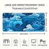 [Gaming Mouse Pad] Extra-Large Blue Ocean Waves Gaming Mouse Pad - Non-Slip, Waterproof, Thick Rubber Desk Mat for Office and Home Use, 90cm x 35.4inch, Vibrant Wave Design, Smooth Surface for Precision Control, Mouse Pads for Desk 23.6*11.8inches(60X30cm)