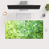 XXL Green Pixel Cube Mouse Pad - Retro 8-Bit Video Game Design Desk Mat with Non-Slip Rubber Base, Large Rectangular Gaming & Office Surface, Durable PC Accessory for PC Gamers & Tech Enthusiasts (Ideal Gift) - Green & Black Pixelated Texture, Extra Extra
