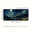 Extra Long & Thick Large Gaming Mouse Pad - Non-Slip Rubber Desk Mat with Precision Lock Edges, Washable Surface & Van Gogh Starry Night Design - Ideal Gift for Gamers 35.4*15.7inches(900x400x2mm)