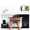 [Vibrant Gaming Mouse Pad] Vibrant Red 1pc Japanese Samurai Anime Large Gaming Mouse Pad & Desk Mat | Anti-Slip Rubber Base, Stitched Edges, Durable Construction, Extended Mousepad for PC Gaming, Home Office Desk, Computer Workspace