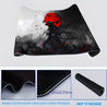 [Vibrant Gaming Mouse Pad] Vibrant Red 1pc Japanese Samurai Anime Large Gaming Mouse Pad & Desk Mat | Anti-Slip Rubber Base, Stitched Edges, Durable Construction, Extended Mousepad for PC Gaming, Home Office Desk, Computer Workspace