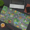1pc Cartoon City Street Large Mouse Pad - Ultra-Smooth Desk Mat with Stitched Edges, Non-Slip Waterproof Rubber Base, Vibrant Urban Map Design for Office and Home Workspace Setup, Mouse Pads for Desk