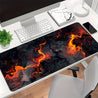 Flame of Passion Extra-Large Gaming Mouse Pad & Desk Mat - Thick Non-Slip Rubber Base, Precision Stitched Edges, Vibrant Flame Design, Washable Surface for Gamers & Office Use, Gamer Desk Setup, Artistic Desk Accessory