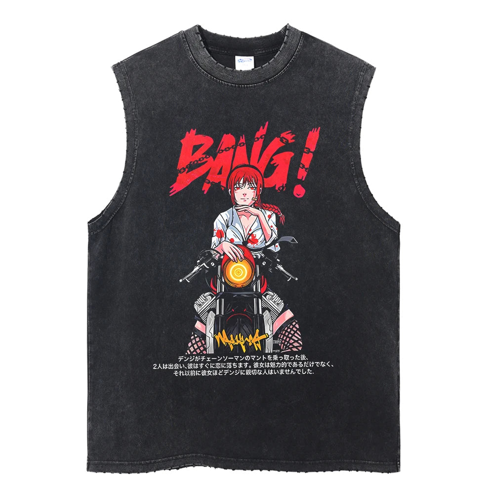 Makima "BANG" Vintage Tank Top Tank Tops