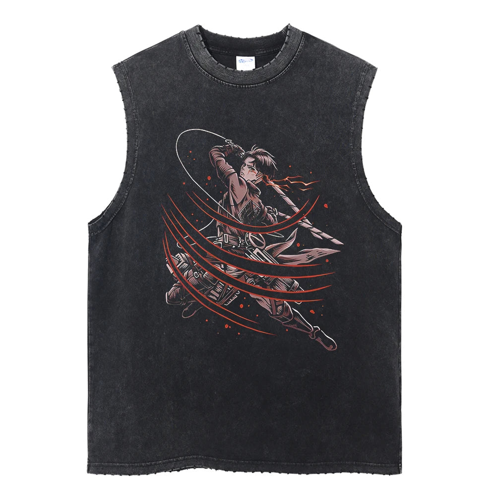 Levi Ackerman Vintage Tank Top V2 Tank Tops