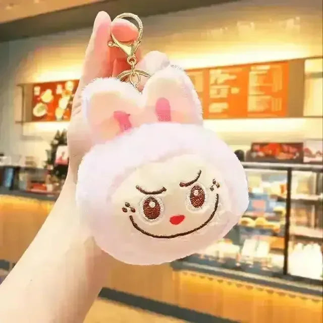 Kawaii Labubu Big Head Series Keychain Plush Keychain