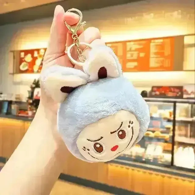 Kawaii Labubu Big Head Series Keychain Plush Keychain