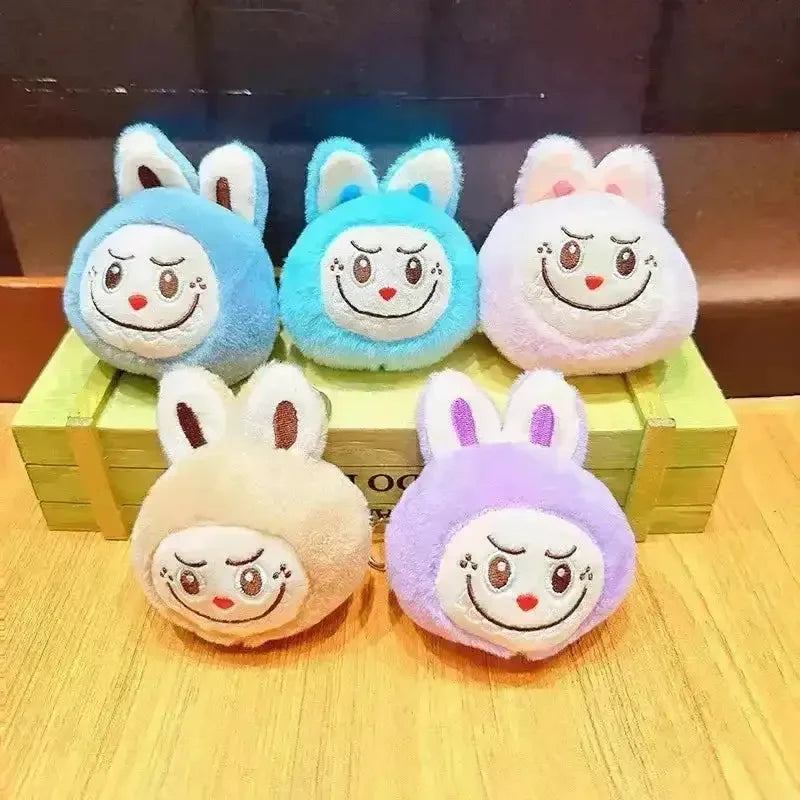 Kawaii Labubu Big Head Series Keychain Plush Keychain