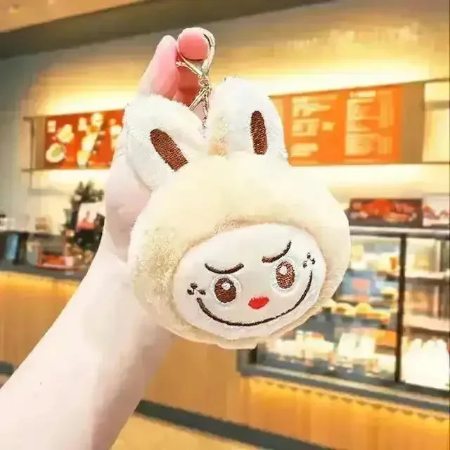 Kawaii Labubu Big Head Series Keychain Plush Keychain