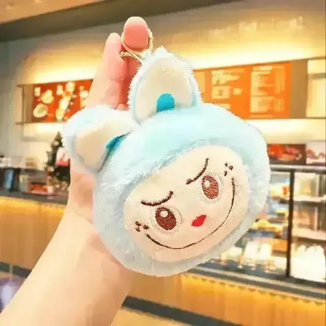 Kawaii Labubu Big Head Series Keychain Plush Keychain