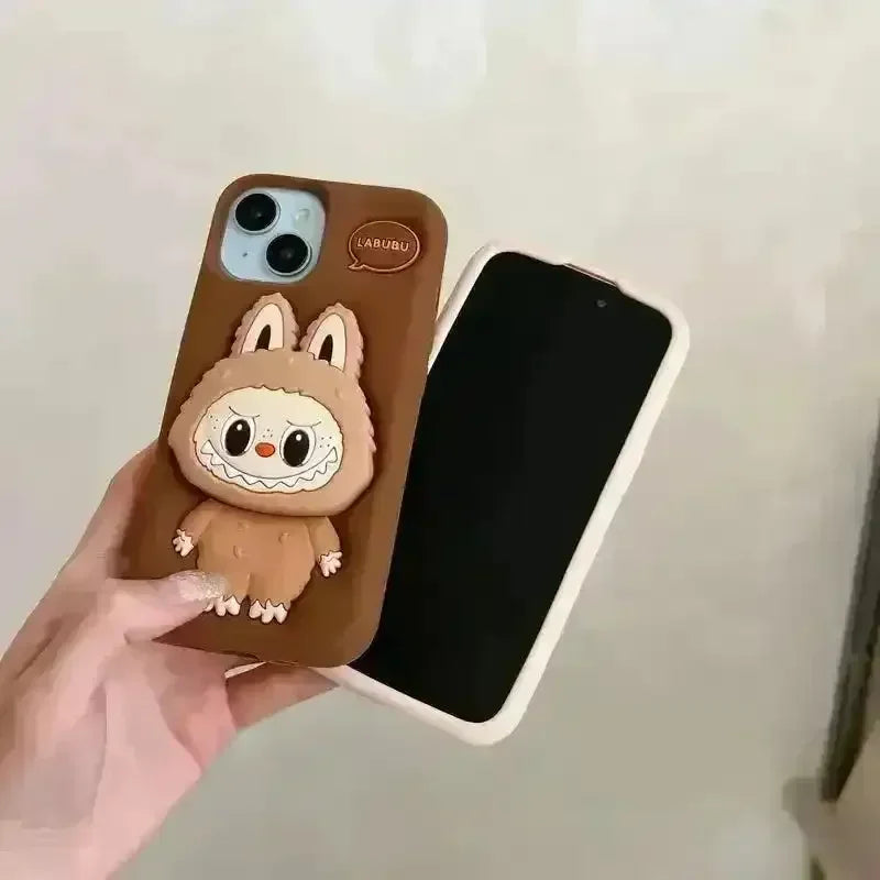 Labubu Bracket Style Phone Case (For iPhones) Phone Case
