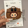 Labubu Brown Leather Case (For Airpods) Airpods Case