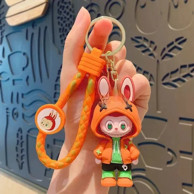 Labubu Bunny Bliss 3D Keychain Orange 3D Keychain