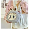 Labubu Plush Crossbody Bag Gray Sling Bag