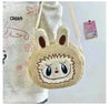 Labubu Plush Crossbody Bag Beige Sling Bag