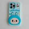 Labubu the Monster Silicone Case (For iPhones) Light Blue Phone Case
