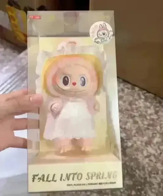 Labubu The Monsters Close to Sweet Figurine Yellow Plush Keychain