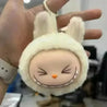 Labubu The Monsters Premium Mugshot Keychain Beige Plush Keychain
