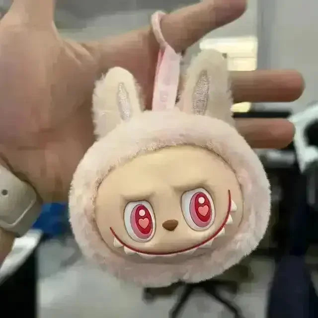 Labubu The Monsters Premium Mugshot Keychain Pink Plush Keychain