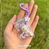 Mini Labubu Grain Pouch Keychain Purple Plush Keychain