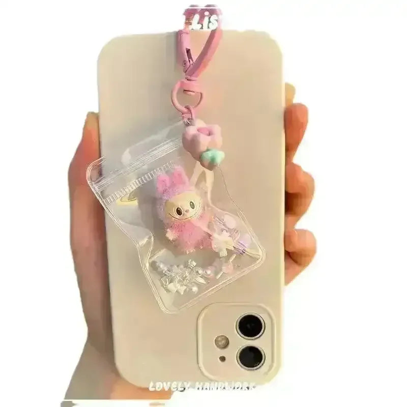 Mini Labubu Grain Pouch Keychain Plush Keychain