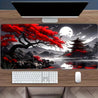 [Japanese Landscape Mouse Pad] 1pc Extra Large Traditional Japanese Landscape Mouse Pad - 23.6 x 13.7 Inches, Durable Rubber Base, Non-Slip, HD Printed with Vintage Edo Office & Gaming Design, Ideal Gift for Gamers and Office Use