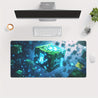 1pc XXL Gaming Desk Mat - Extra Large Mouse Pad & Keyboard Mat with Non-Slip Base, HD Printed Futuristic Blue Cube Design, Durable Polyester Surface for PC, Office, Gaming Setup - Ideal Gamer Gift for Tech Enthusiasts, Workspace Accessory, Modern Aestheti