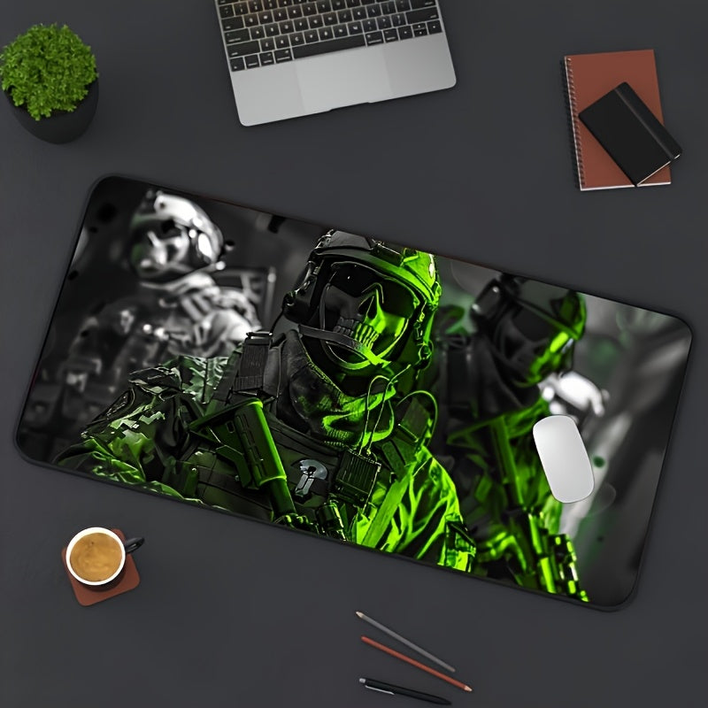 Extra-Large Special Forces Gaming Mouse Pad - Rubber Base Desk Mat with Stitched Edges, Desk Mat for Office & Gaming, Oblong Keyboard Pad for Home, School, Office, Esports