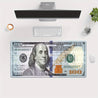 [1pc XXL Dollar Mouse Pad] XXL Dollar Pattern HD Printed Desk Mat - 1pc Multi-Functional Gaming & Office Mouse Pad with Benjamin Franklin Design | Non-Slip Rubber Base & Smooth Fabric Surface | Multiple Sizes (600-900mm) for PC Gamers, Computer Setup | Un