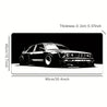 [Gaming Mouse Pad] Large Black & White Car Design Gaming Mouse Pad with Non-Slip Rubber Base, Precision Stitched Edges - Waterproof Desk Mat for Office and Gaming Use, Large Mouse Pads for Desk 35.4*15.7inch(90*40cm）