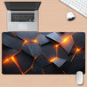 [XXL Rubber Desk Mat] XXL Rubber Desk Mat | Solid Geometry Metal Technology Wind HD Print, Multi-Functional Mousepad, Gaming Keyboard Pad, Office Computer PC Mat, Ideal Gift for Family and Friends - 1pc