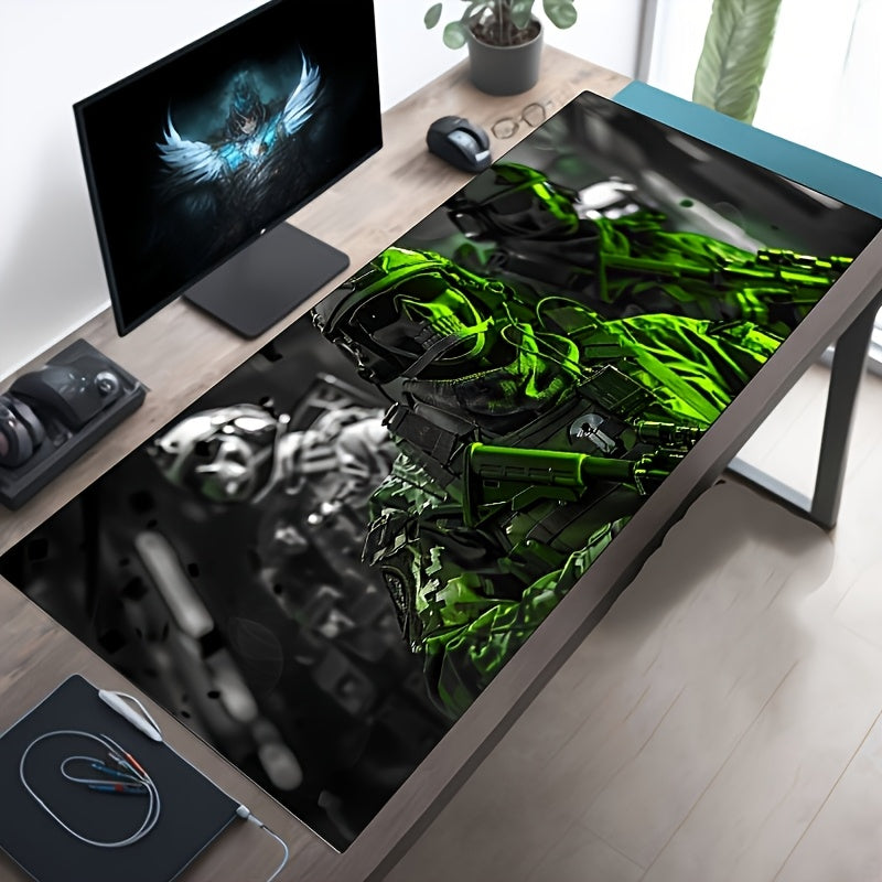 Extra-Large Special Forces Gaming Mouse Pad - Rubber Base Desk Mat with Stitched Edges, Desk Mat for Office & Gaming, Oblong Keyboard Pad for Home, School, Office, Esports