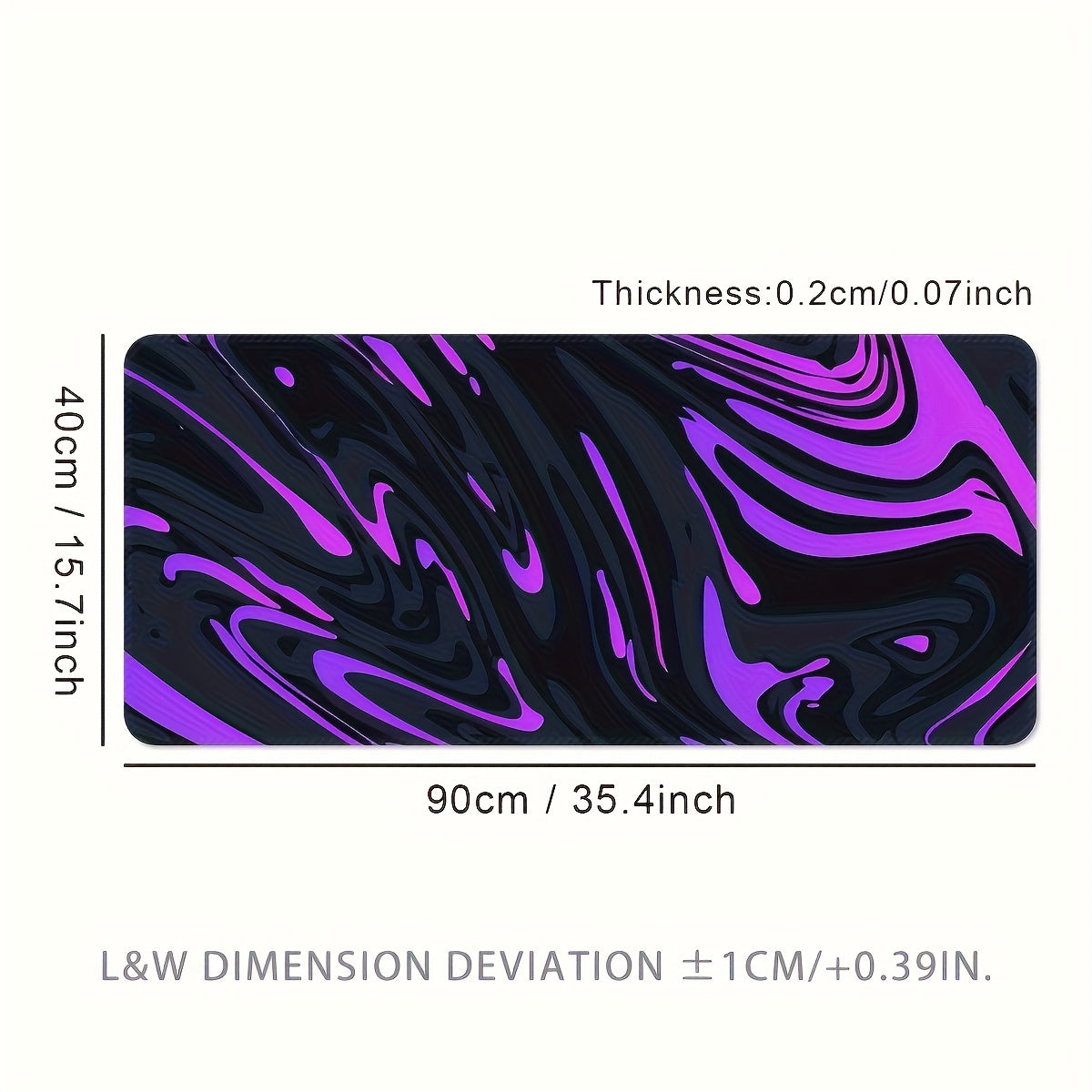 [Gaming Mouse Pad] Extra-Large Non-Slip Gaming Mouse Pad | Pink-Purple Gradient, Thickened Rubber Desk Mat, Washable with Precision Hemming, Rectangular Office Desk Accessory, Ideal Gift