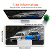 Drift S13 And S15 JDM Car Large Mouse Pad - Non-Slip Rubber Base, Stitched Edge, 31.5*15.7in, Black, For Gaming, Work, Office, Home, 1pc 31.4*15.7inches(80X40cm)