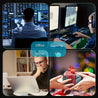 1pc XXL Gaming Desk Mat - Extra Large Mouse Pad & Keyboard Mat with Non-Slip Base, HD Printed Futuristic Blue Cube Design, Durable Polyester Surface for PC, Office, Gaming Setup - Ideal Gamer Gift for Tech Enthusiasts, Workspace Accessory, Modern Aestheti
