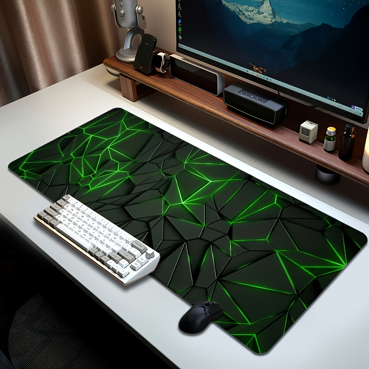 1pc Durable large mouse pad Stylish Geometric design Desk mat Computer Keyboard Mouse Laptop Gaming mat - Suitable for gamers/office and study accessories