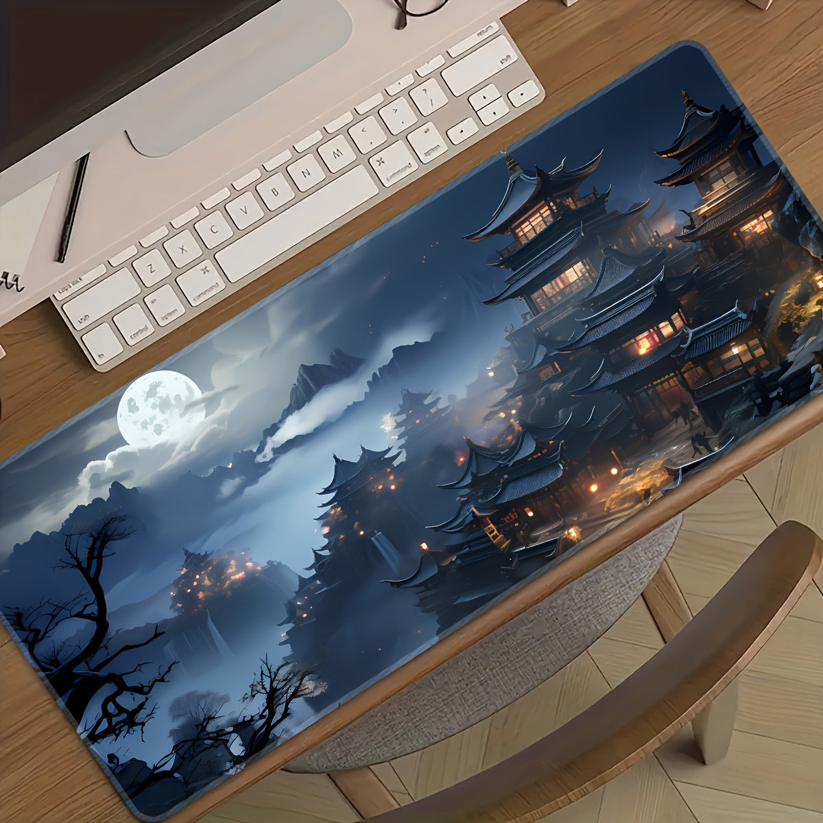 Extra-Large Gaming Mouse Pad - Extended Desk Mat with Non-Slip Rubber Base, Thick Cushioned Surface for PC, Laptop, Office & Home Use - Spacious Workspace for Gamers, Professionals, Students - Durable Computer Accessory, Large Mousepad for Desk, Professio