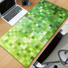 XXL Green Pixel Cube Mouse Pad - Retro 8-Bit Video Game Design Desk Mat with Non-Slip Rubber Base, Large Rectangular Gaming & Office Surface, Durable PC Accessory for PC Gamers & Tech Enthusiasts (Ideal Gift) - Green & Black Pixelated Texture, Extra Extra