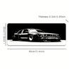 [Gaming Mouse Pad] Large Black & White Car Design Gaming Mouse Pad with Non-Slip Rubber Base, Precision Stitched Edges - Waterproof Desk Mat for Office and Gaming Use, Large Mouse Pads for Desk