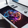 Vibrant Gaming Controller Design Mouse Pad - Non-Slip, Washable Rubber Base - Large Rectangular Desk Mat for Gaming and Office Use - Durable and Comfortable Computer Accessory