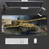 Military Tank Combat Gaming Mouse Pad with Non-Slip Stitched Edges & Smooth Surface - Large Rectangular Desk Mat for PC, Computer, Home Office - Durable Polyester & Rubber Base, Military-Themed Design with Realistic Tank Graphics - Ideal Gift for Gamers a