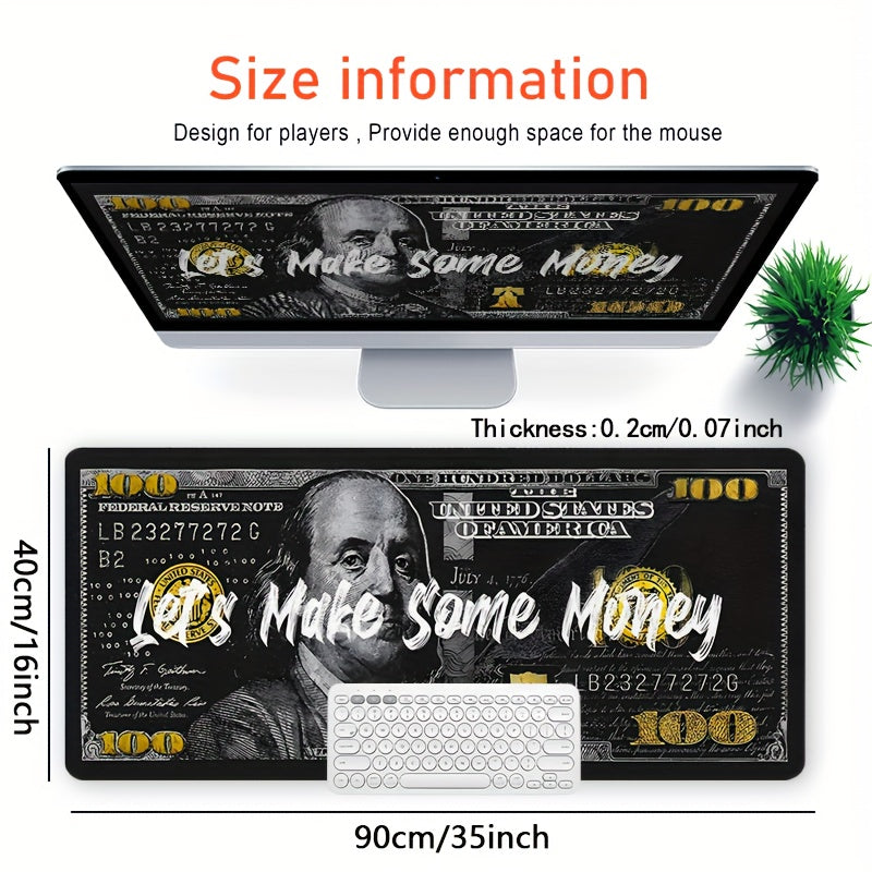 Luxury Large Game Mouse Pad - High-Definition Keyboard Pad with Natural Rubber Non-Slip Surface, Ergonomic Design, and Vibrant Print - Perfect Office Table Accessories for Work, Game, and Home
