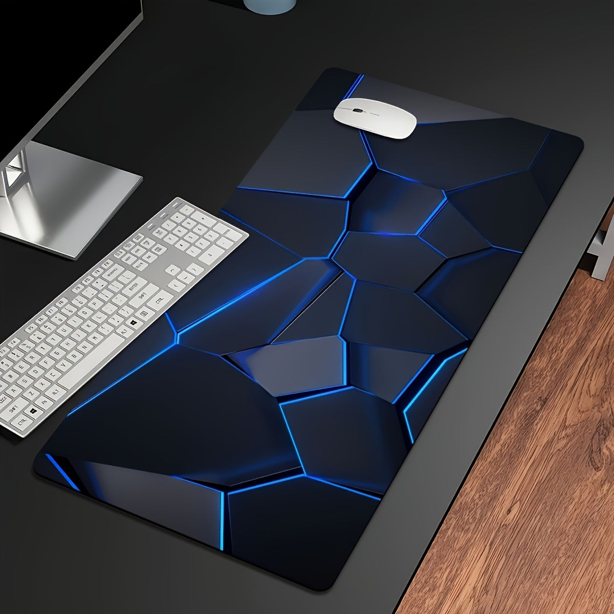 Large Geometric Design Mouse Pad - Durable, Non-Slip Rubber Base, Washable - Precision & Comfort for Gamers & Office Use - Ideal Gift for Boyfriend/Girlfriend, Gaming Mouse Pa