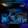 [Fantasy Gaming Mouse Pad] Large Fantasy-Themed Grim Reaper Skull Gaming Mouse Pad | Non-Slip Rubber Base, Smooth Surface for Office, Laptop, or Gaming Setup, Blue Flames & Dark Hooded Figure