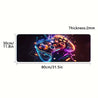 Vibrant Gaming Controller Design Mouse Pad - Non-Slip, Washable Rubber Base - Large Rectangular Desk Mat for Gaming and Office Use - Durable and Comfortable Computer Accessory