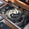 Large Gaming Mouse Pad with Yin-Yang Dragon & Tai Chi Design - Non-Slip Rubber Base, Polyester Surface Desk Mat for Office, Gaming, Home - Ideal Gift for Gamers, Students, Professionals - Asian Martial Arts Inspired Aesthetic Desk Accessory